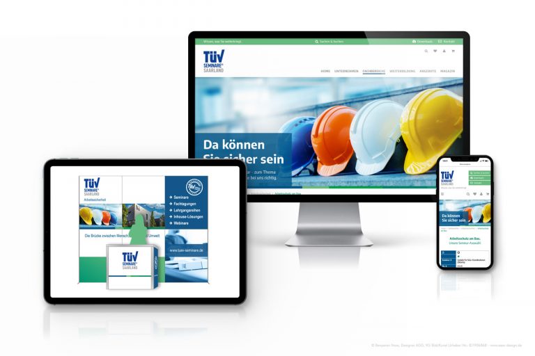 Redesign Website & Messestand TÜV Saarland Seminare GmbH | EXECdesign